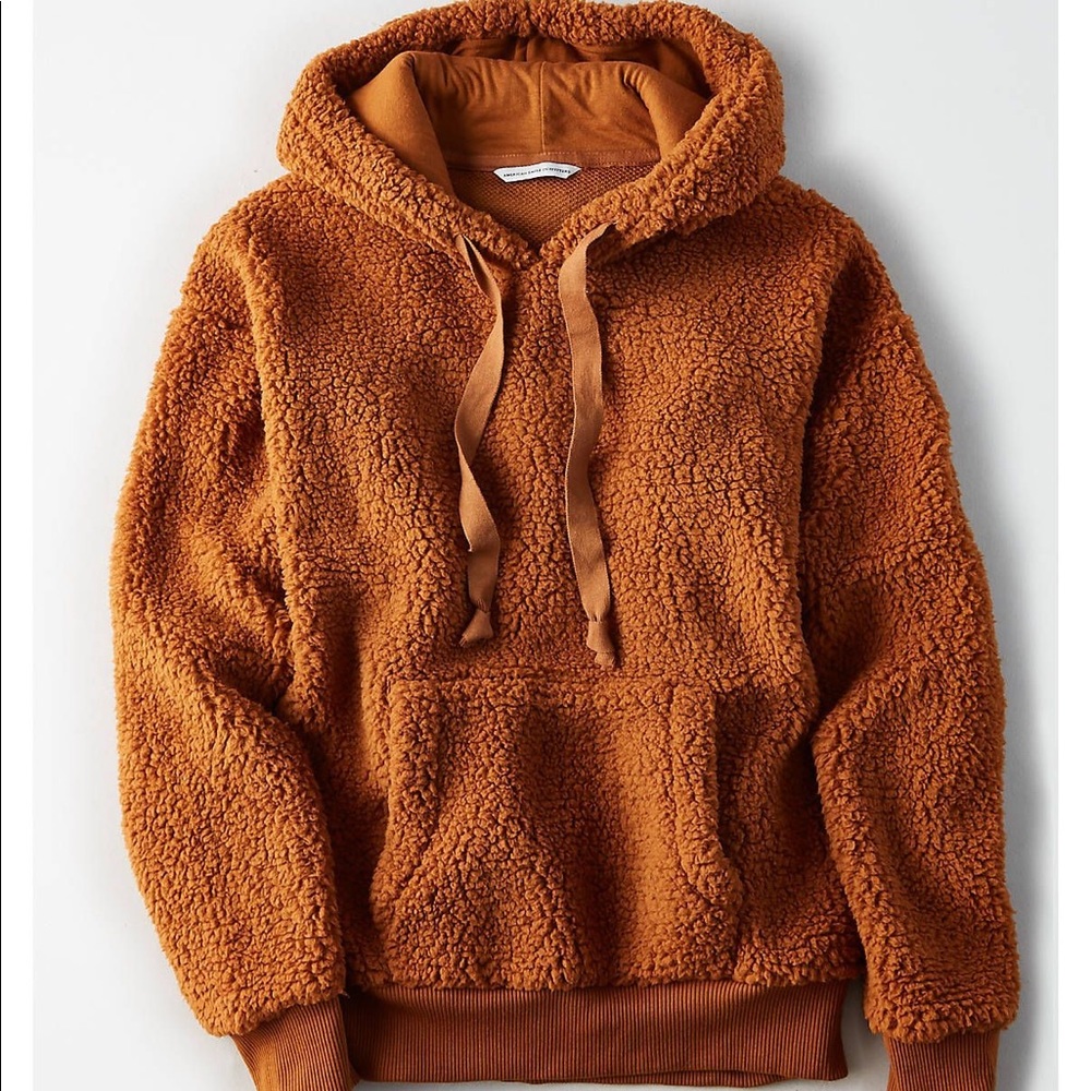 AE Fuzzy Teddy Sherpa Hoodie Medium
